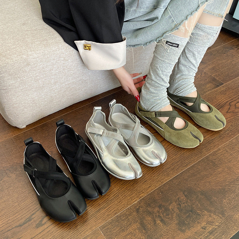 Damen Sportliche Ballerinas mit flexiblem Riemchen und atmungsaktivem Obermaterial R&B
