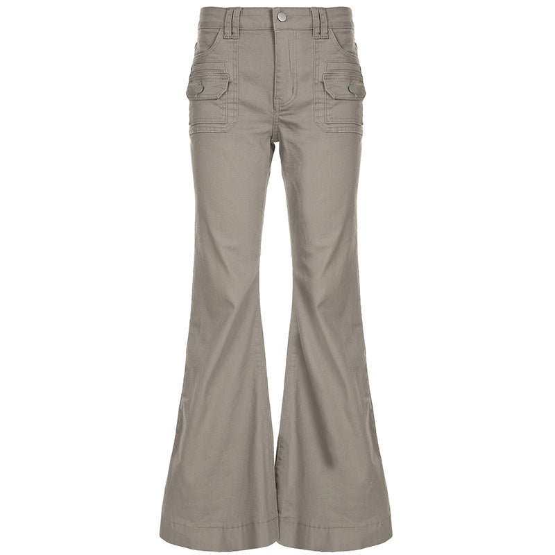 Damen Flared Cargo-Hose mit modischem Schnitt und praktischen Taschen R&B