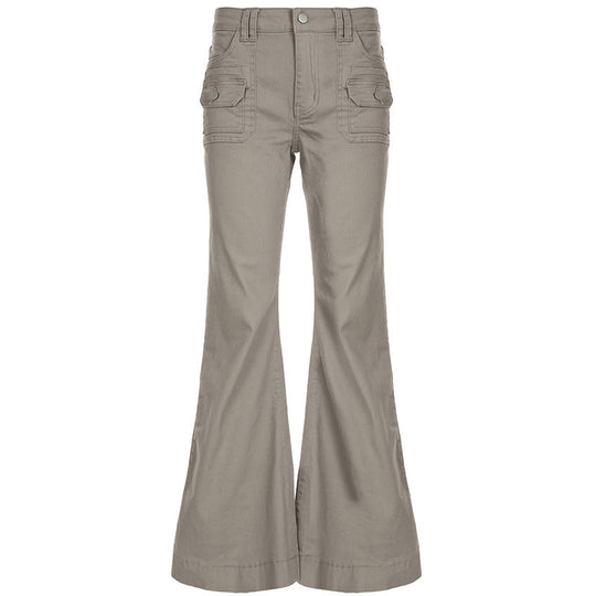 Damen Flared Cargo-Hose mit modischem Schnitt und praktischen Taschen R&B