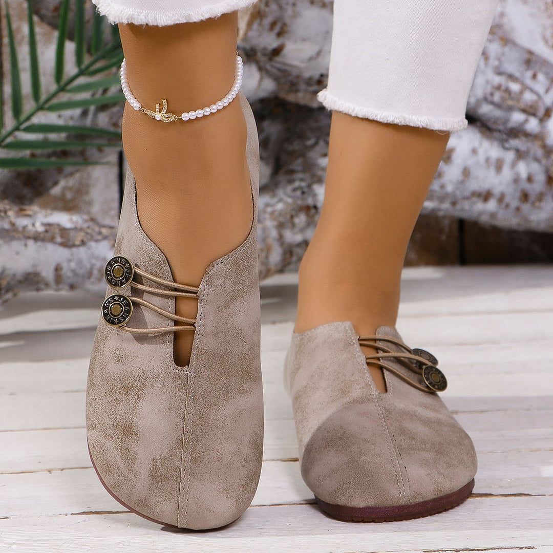 Damen Alltagsschuhe mit elegantem Knopfdetail und bequemem Innenfutter R&B