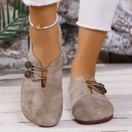 Damen Alltagsschuhe mit elegantem Knopfdetail und bequemem Innenfutter R&B