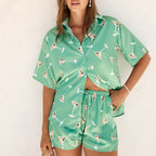 Damen Schlafanzug mit trendy Cocktail-Motiv R&B