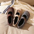 Damen Hausschuhe mit verstellbarem Riemen und weichem Innenfutter R&B