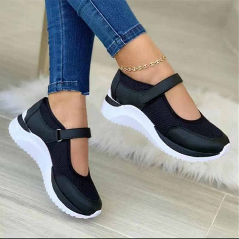 Damen Sportliche Freizeitschuhe mit atmungsaktivem Obermaterial und verstellbarem Riemensystem R&B