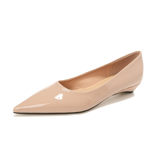 Damen spitze Ballerinas mit glänzendem Lackfinish und elegantem Design R&B