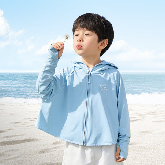 Kinder Sonnenschutzjacke mit Kapuze und atmungsaktivem Stoff R&B