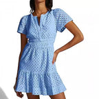 Damen Sommerkleid im romantischen Broderie Anglaise Stil R&B