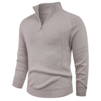 Herren Strickpullover mit modernem Reißverschluss und eleganter Struktur R&B