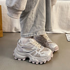 Damen Ultra-leichte Fitness-Sneaker mit atmungsaktiver Netzstruktur und stoßdämpfender Sohle R&B