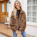 Damen Kuschelige Kunstpelzjacke im Schlangenlook R&B