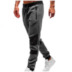 Herren nan schmal geschnittene Jogginghose mit Reißverschlusstaschen, elastischem Komfortbund und verstärkten Knie-Paneelen R&B