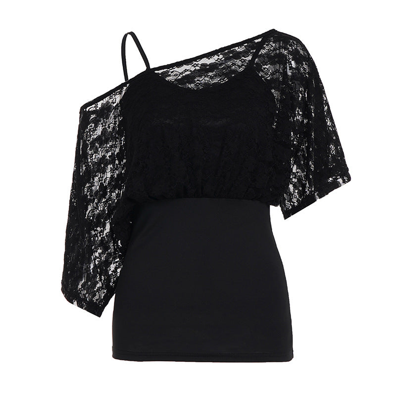 Damen Spitzenshirt mit figurbetontem Unterteil R&B