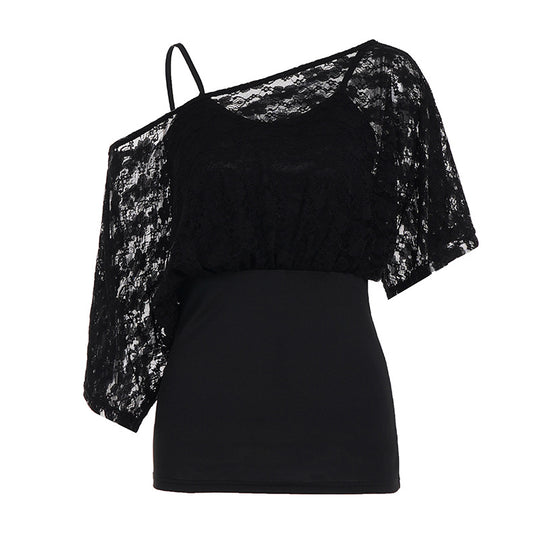 Damen Spitzenshirt mit figurbetontem Unterteil R&B