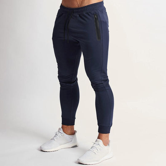 Herren Slim-Fit Jogginghose mit praktischen Reißverschlusstaschen R&B