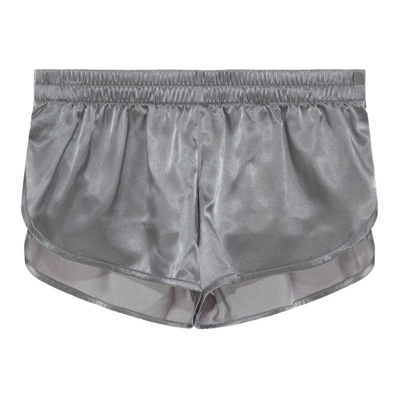 Herren nan kurze Satin-Schlafshorts mit elastischem Bund und seitlichem Schlitz R&B