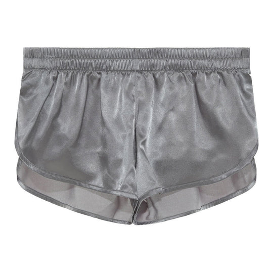 Herren nan kurze Satin-Schlafshorts mit elastischem Bund und seitlichem Schlitz R&B