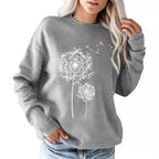 Damen Sweatshirt mit elegantem Pustlumen-Motiv