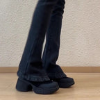 Damen modische Schnürschuhe mit robustem Blockabsatz
