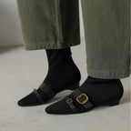 Damen Ankle Boots mit elegantem Riemen und spitz zulaufendem Design