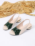 Damen Slingback Sandalen mit elegantem Riemen-Design und modischem Absatz