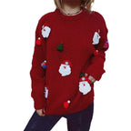 Damen Weihnachts-Pullover mit festlichem Santa-Motiv und strukturierter Strickqualität R&B