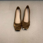 Damen Ballerinas mit eleganter Drapierung und glänzender Schuhspitze R&B