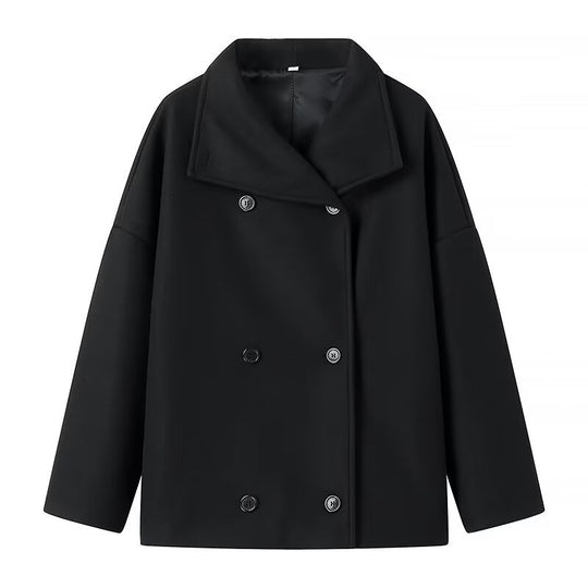 Damen modische Übergangsjacke im eleganten Doppelreiher-Stil R&B