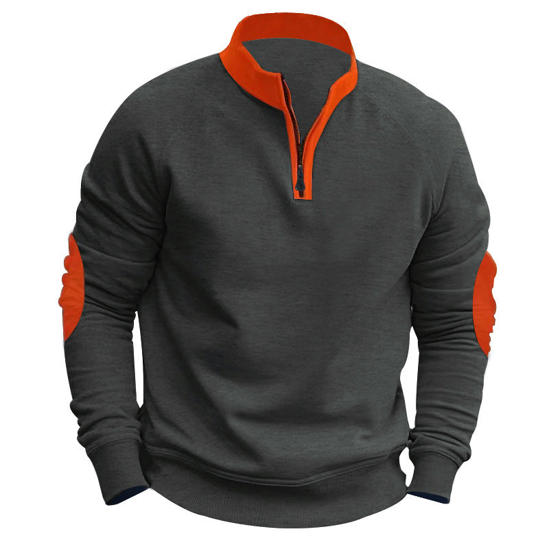 Herren Sportpullover mit Stehkragen R&B