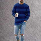 Herren Strickpullover mit strukturiertem Muster und modernem Schnitt