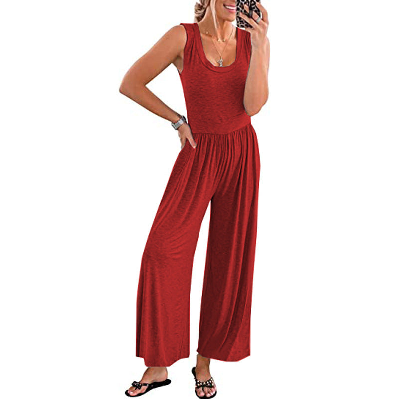Damen Weit geschnittener Jersey-Jumpsuit R&B