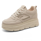 Damen modische Plateau-Sneaker mit dämpfender Sohle und atmungsaktivem Obermaterial R&B
