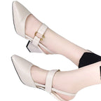 Damen Slingback Pumps mit elegantem Blockabsatz und modischem Riemendesign R&B