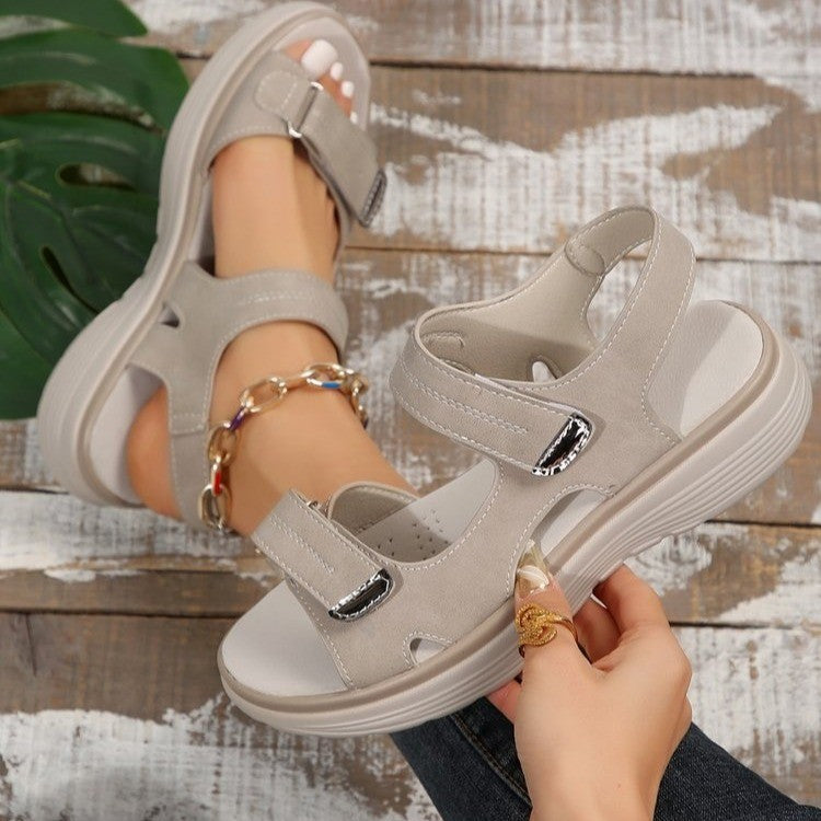 Damen Komfortable Riemensandalen mit verstellbaren Schnallen und ergonomischer Sohle