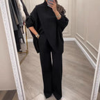 Damen Lässiger Strickanzug mit weitem Schnitt R&B