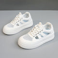Damen Sportliche Plateau Sneakers mit atmungsaktiver Mesh-Konstruktion und rutschfester Laufsohle R&B