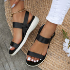 Damen Komfortable Riemensandalen mit gepolstertem Fußbett R&B