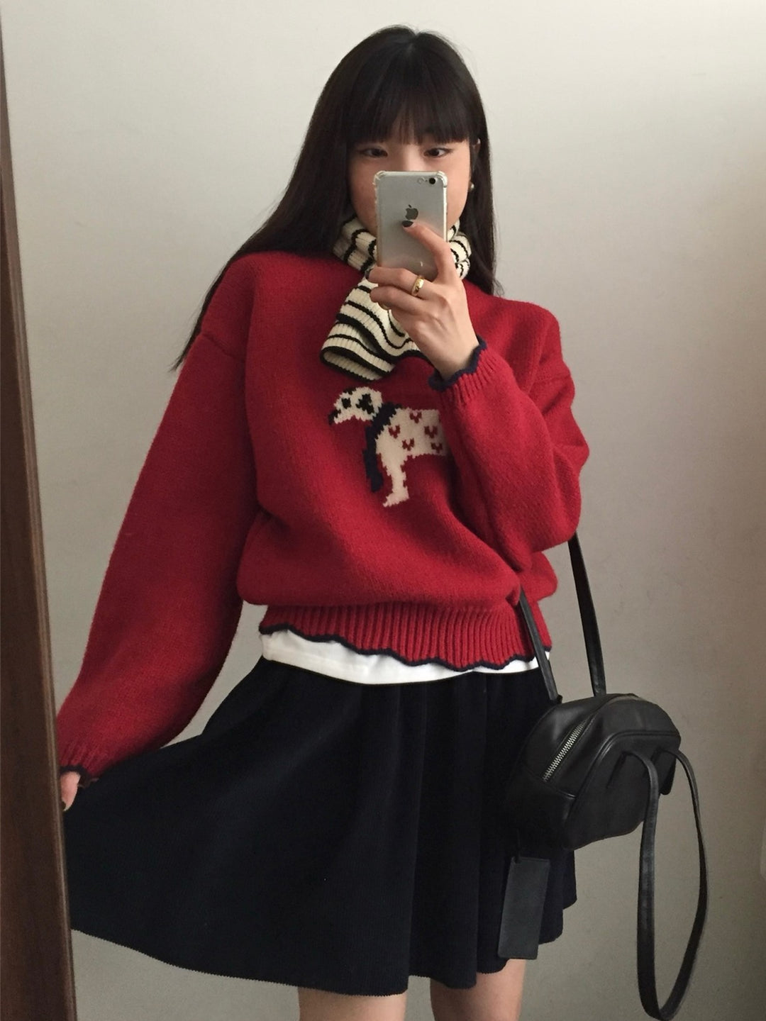 Damen kuscheliger Pullover mit Tiermotiv R&B