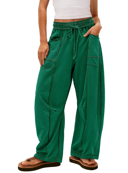Damen Gemütliche und lässige Freizeithose mit großen Taschen R&B