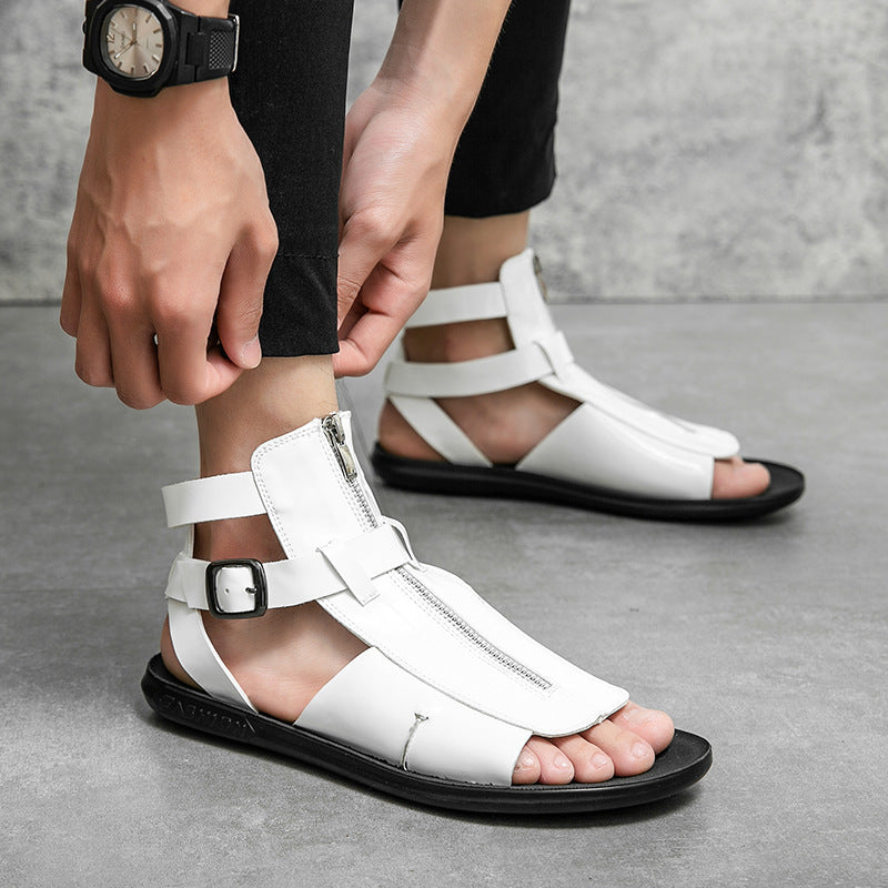 Herren Atmungsaktive Sommer-Sandalen mit elegantem Reißverschluss R&B