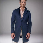 Herren eleganter Langmantel aus weichem Stoff R&B