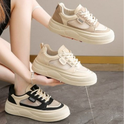 Damen modische Sneakers mit atmungsaktiver Mesh-Oberfläche und robustem Sohlenprofil R&B