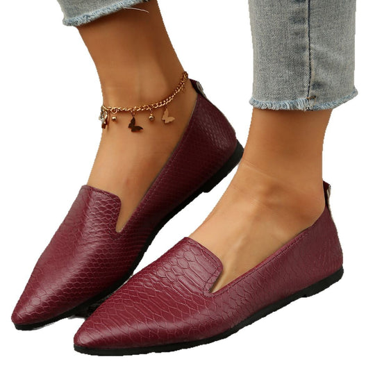 Damen Mokassin-Schuhe mit eleganter reptilartiger Optik und komfortablem Fußbett R&B
