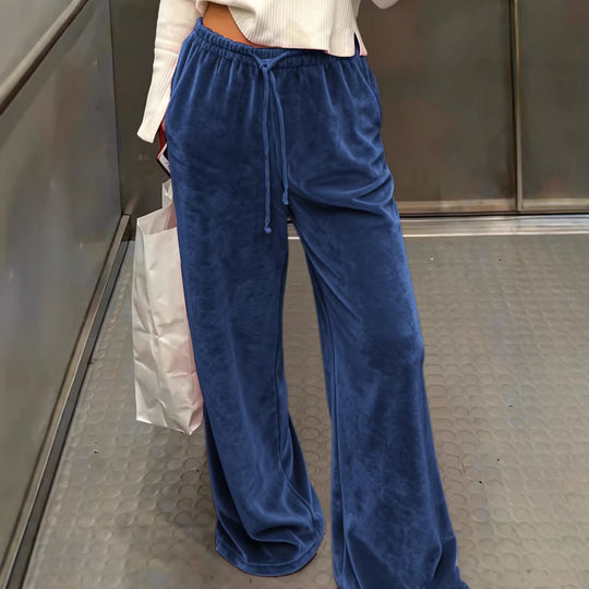 Damen Bequeme und lässige Velours-Hose R&B