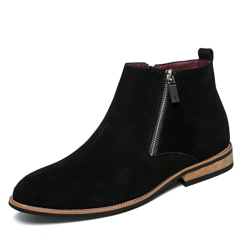 Damen Modische Ankle Boots aus Wildleder mit Reißverschluss R&B
