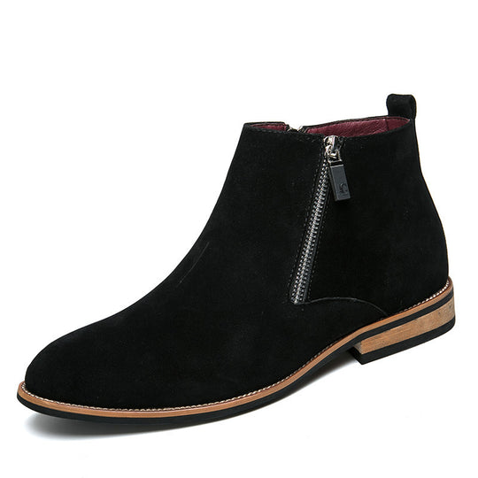 Damen Modische Ankle Boots aus Wildleder mit Reißverschluss R&B