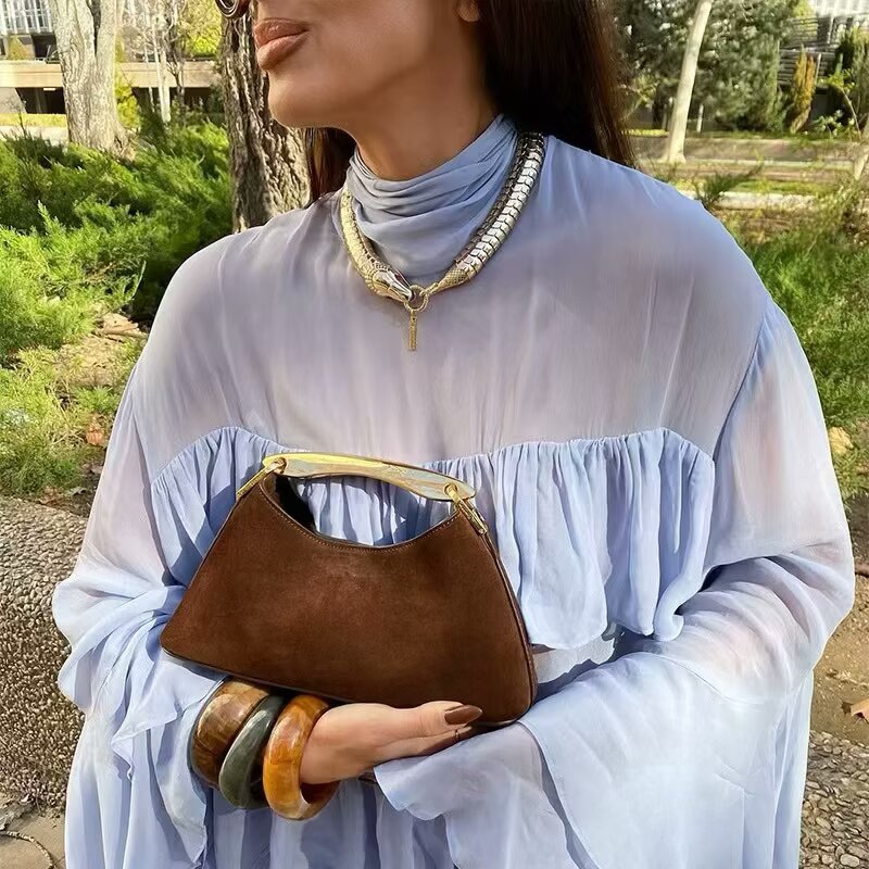 Damen Rüschenbluse mit weiten Ärmeln und elegantem Stehkragen R&B