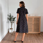 Damen Hemdblusenkleid mit floralen Details R&B