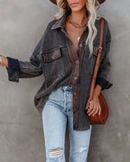 Damen Oversized Karojacke R&B