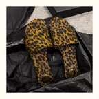 Damen Zehentrenner-Sandalen mit animalischem Print und elegantem Riemendesign R&B