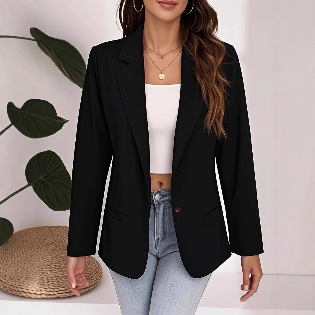 Damen eleganter Blazer mit zeitlosem Schnitt und praktischen Taschen R&B
